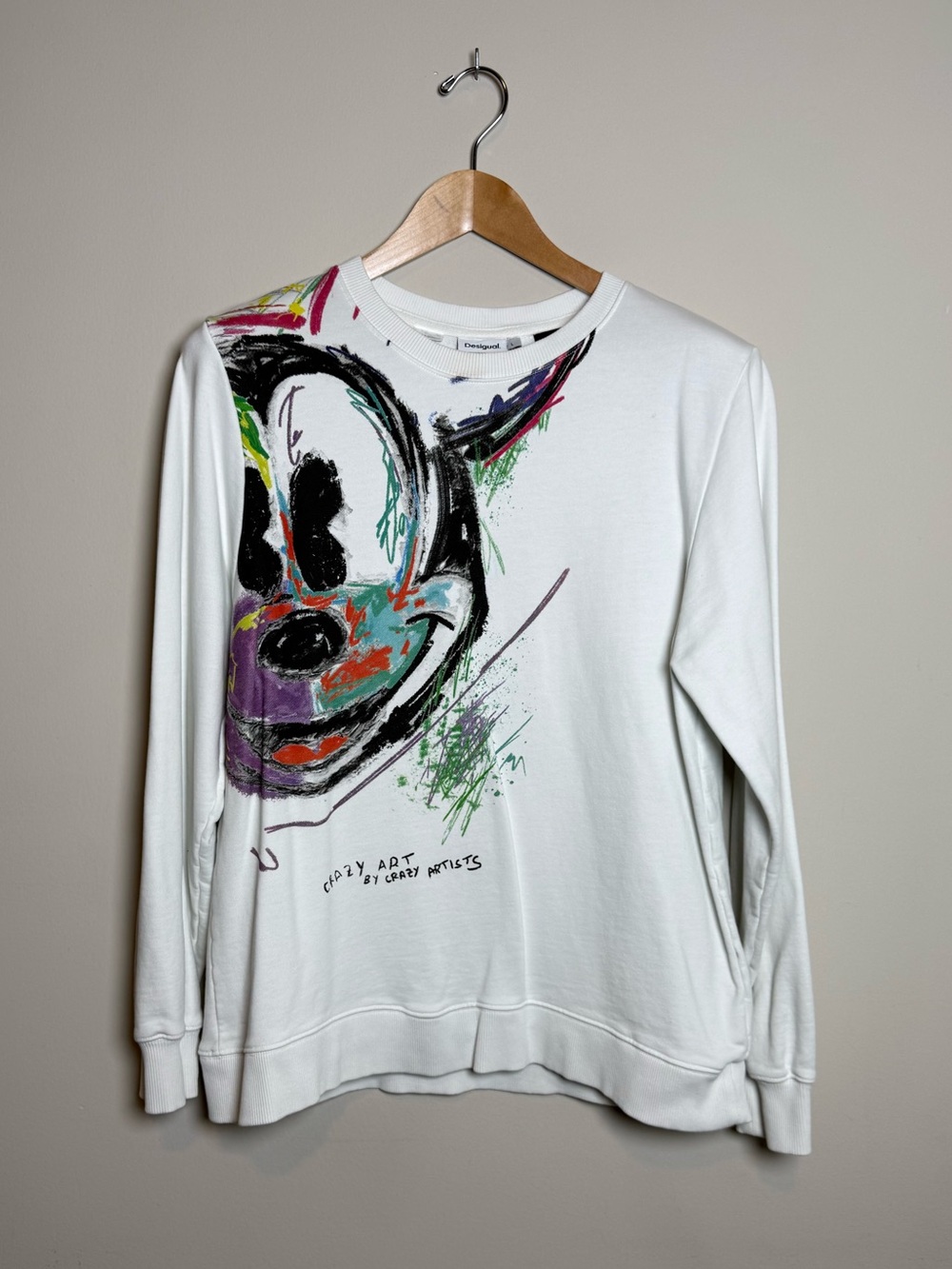 Desigual x Disney | Mickey Mouse Graphic Sweatshirt | White | Large